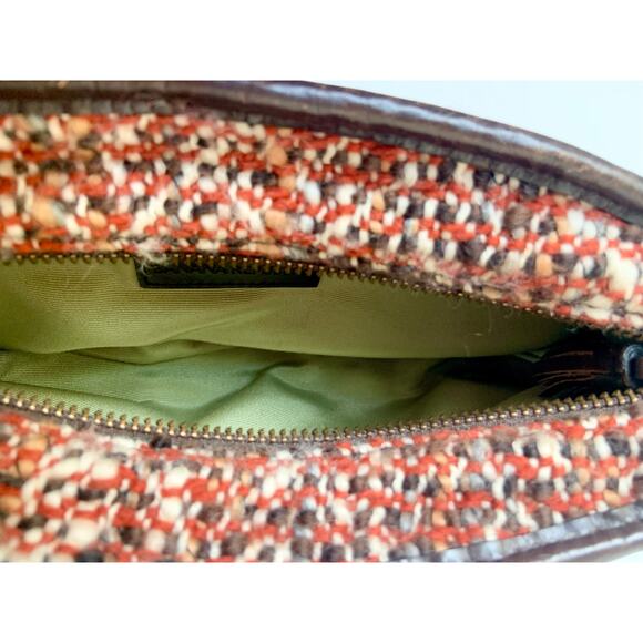 Banana Republic Y2K Leather Wool Mini Bag Purse - Picture 8 of 10